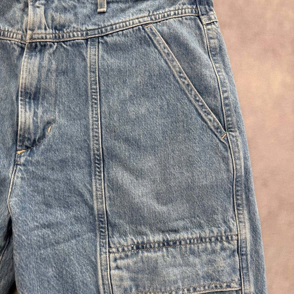 Citizen Of Humanity Denim Cargo Shorts Womens Light Wash Y2K Skater Jorts - Picture 3 of 12